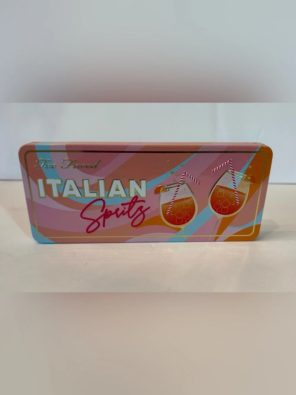 Too Faced Italian Spritz Palette — Coral, Pink, Blue & Gold Shades